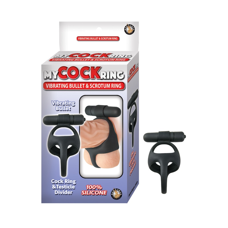 My Cock Ring Vibrating Bullet & Scrotum Ring by Nasstoys