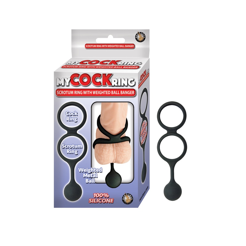 My Cock Ring Scrotum Ring with Weighted Ball Banger by Nasstoys